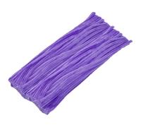 Lot de 120 cure-pipes violets - Fil chenille violet - Nettoyeur de pipes - Kit de fleurs - Pour travaux manuels et projets d'artisanat
