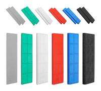 Lot de 120 entretoises colorées en plastique pour vitrage - 28 mm x 100 mm - Assortiment de cales plates pour le bricolage, installations de fenêtre/porte/sol (mélange de 1 à 6 mm)
