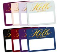 Lot de 120 étiquettes autocollantes feuille d'or « Hello My Name is » (7,6 x 6,4 cm) pour l'école, le bureau, la maison et les fêtes