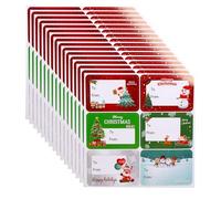 Lot de 120 étiquettes autocollantes pour cadeaux de Noël - Taille 60 x 40 mm