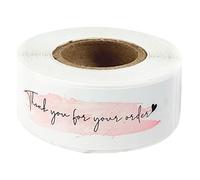 Lot de 120 étiquettes autocollantes « Thank You for Your Order » de 2,5 x 7,6 cm pour sceller des enveloppes
