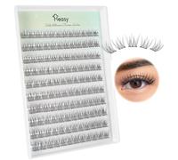 Lot de 120 extensions de cils naturelles en fibre PBT de qualité supérieure - Design 3 en 1 pour un look naturel volumineux - Facile à utiliser - Réutilisable - Parfait pour le quotidien - Extensions