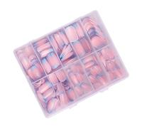 Lot de 120 faux ongles artificiels à coller sur les ongles bleus French Tip Manucure Fournitures