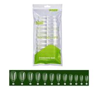 Lot de 120 faux ongles press on nails, longs, cercueil, faux ongles, à presser, pour femmes