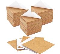 Lot de 120 feuilles de liège autocollantes carrées Allazone 10x10 cm pour décoration murale, fête, sous-verres et loisirs créatifs