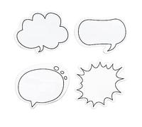 Lot de 120 feuilles de notes adhésives à bulles de discours, autocollants avec animaux mignons, différentes formes, pour marque d'école/bureau, notes adhésives super amusantes et polyvalentes (D)