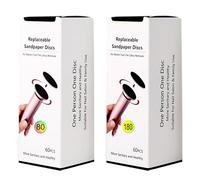 Lot de 120 feuilles de papier abrasif pour râpe électrique pour callosités - Disques abrasifs professionnels pour pieds (grain 80 + 180)