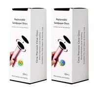 Lot de 120 feuilles de papier abrasif pour râpe électrique pour callosités - Disques abrasifs professionnels pour pieds (grain 60 + 120)