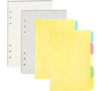 Lot De 120 Feuilles De Papier De Recharge A5 - 6 Trous - 10 Intercalaires Colorés - Pour Classeur À Anneaux, Agendas, Agendas