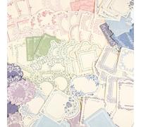 Lot de 120 feuilles de papier de scrapbooking vintage en relief avec 4 thèmes, matériau décoratif esthétique pour scrapbooking, planificateur, écriture de lettres, collage d'art