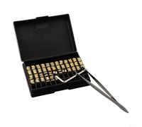 Lot de 120 grains de lettres d'estampage à chaud 2 x 4 x 15 mm pour machines de codage HP-241 DY-8, police d'impression de ruban thermique pour numéro de lot de date sur l'emballage