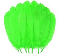 Lot de 120 grandes plumes d'oie vertes de 15,2 à 20,3 cm pour loisirs créatifs, ailes d'ange, attrape-rêves et décoration de fête de mariage