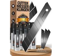 Lot de 120 lames de cutter universelles de 18 mm en acier SK5 pour cutter à moquette - Lames sécables extra tranchantes de 18 mm I Lames de cutter précises pour de nombreuses applications