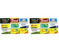 Lot de 120 lames de rasoir Astra-Derby-Treet-Shark-Pers0nna-Shark, 9 marques différentes