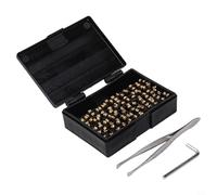 Lot de 120 lettres de cuivre à estampage à chaud 2 x 3 x 15 mm pour machine de codage Hp-241 Dy-8, marquage de la date sur emballage en papier d'aluminium