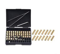 Lot de 120 lettres de ruban thermique pour machine de codage manuelle 2 x 3 x 15 mm