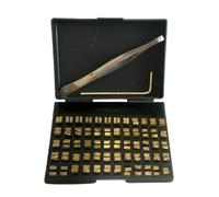 Lot de 120 lettres thermiques de 2 x 4 x 15 mm, 2 x 4 x 15 mm, 4 x 15 mm, en aluminium, 120 pièces faciles à installer sur divers films d'emballage, boîtes d'emballage et autres matériaux