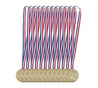 Lot de 120 médailles d’Or pour Enfants, Ruban, Torche, récompense pour Remise de Prix, 5 cm Ø, Plastique, doré