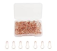 Lot de 120 mini épingles à nourrice en forme d'ampoule or rose de 22 mm pour tricot, marqueurs de points, étiquettes de vêtements et accessoires de couture