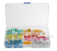 Lot de 120 mini fusibles à lame de rechange assortis pour voiture, 5, 10, 15, 20, 25, 30 A avec 1 extracteur de fusible pour moto SUV