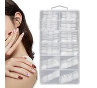 Lot de 120 moules transparents en mousse acrylique pour ongles artificiels avec échelle - Double mousse à ongles - Pour femme - Faux ongles de doigts et d'orteils Beauté Soins personnels Usage