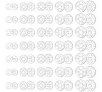 Lot de 120 paires de boutons-pression à coudre - 7/10/13/15/18 mm - Invisibles - Boutons transparents - En plastique - Accessoires de couture pour vêtements DIY