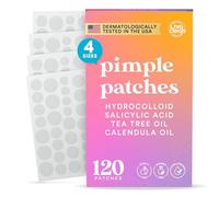 Lot de 120 patchs à boutons - Patchs avec huile d'arbre à thé et huile de calendula - Quatre tailles - Patch à boutons, patch hydrocolloïde contre l'acné, points pour taches - Autocollants pour le