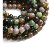 Lot de 120 perles d'agate indienne naturelle de 6 mm pour la fabrication de bijoux avec cordon élastique en cristal, U10-KD1757