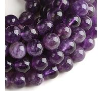 Lot de 120 perles en améthyste naturelle de 8 mm pour la fabrication de bijoux avec cordon élastique en cristal, U10-KD1781