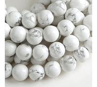 Lot de 120 perles en howlite blanche de 8 mm pour la fabrication de bijoux avec cordon élastique en cristal, U10-KD1751
