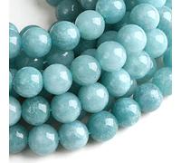 Lot de 120 perles en pierre précieuse aigue-marine naturelle de 8 mm pour la fabrication de bijoux avec cordon élastique en cristal, U10-KD1766