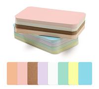Lot de 120 petites cartes de message vierges en papier, cartes de visite, 8,9 x 5,1 cm, mini cartes d'index pour cadeau, 8 couleurs, cartes d'étude de vocabulaire vierges double face, cartes de notes