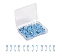 Lot de 120 petites épingles à nourrice de 19 mm pour vêtements, bleu clair, en acier plaqué nickel résistant à la rouille, pour travaux manuels, couture, fermeture de bordure pour étiquette à
