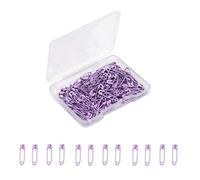 Lot de 120 petites épingles à nourrice violettes de 19 mm pour vêtements, en acier plaqué nickel résistant à la rouille pour travaux manuels, couture, fermeture de bordure pour étiquette à suspendre