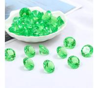 Lot de 120 pierres décoratives en acrylique - Diamants acryliques - Décoration de table - Pour mariage, anniversaire, Noël, fête, fête de pirate, chasse au trésor - Vert foncé