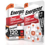 Lot de 120 piles acoustiques énergétiques pour appareils auditifs pour écouteurs 13 orange sans mercure - 15 paquets de 8 piles