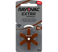 Lot de 120 piles pour appareils auditifs Rayovac Type 312 Zinc Air P312 PR41 ZL3 avec 2 chiffons de nettoyage LUXTOR® pour appareils auditifs et otoplastiques