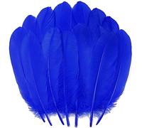 Lot de 120 plumes d'oie bleues de 15,2 à 20,3 cm pour loisirs créatifs, ailes d'ange, attrape-rêves et décoration de fête de mariage