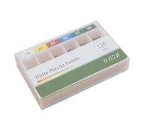 Lot de 120 pointes Gutta Percha - 0,02 - Taille 15-40 - Pour traitement dentaire du canal radiculaire