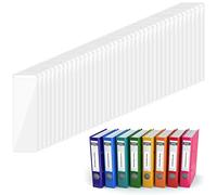 Lot de 120 porte-étiquettes transparents, étiquettes de classeur de 2,5 x 7,6 cm, pochettes adhésives transparentes avec ouverture sur le dessus pour bacs de rangement, carnets, boîtes, inserts