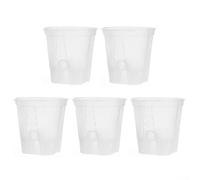 Lot de 120 pots de pépinière transparents avec soucoupe pour cultiver des orchidées, cactus, plantes grasses et plantes d'intérieur avec surveillance visible des racines
