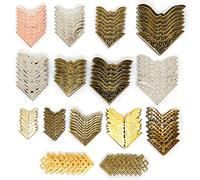 Lot de 120 protections d'angle vintage en métal pour livres, scrapbooking, menus, albums, cahiers, dossiers, coins décoratifs, 15 styles
