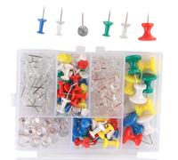 Lot de 120 punaises décoratives colorées en liège pour pouce avec mallette pour résistance en liège Bulletin