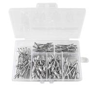 Lot de 120 rivets aveugles en aluminium - Assortiment de rivets pop - Pour pince à riveter aveugle - M3, M4