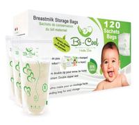 Lot de 120 Sachets de Conservation du Lait Maternel, Sacs de Conservation Pré-stérilisés Sans BPA, 210ml Sac congelation lait maternel avec double zip très étanche