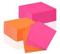 Lot de 120 serviettes en papier rose et orange de 12,7 x 12,7 cm pour cocktail, boisson, serviettes en papier jetables pour tequila, lever de soleil, enterrement de vie de jeune fille, anniversaire,