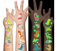 Lot de 120 tatouages temporaires dinosaures pour enfants - Étanche - Pour filles et garçons