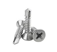 Lot de 120 vis autotaraudeuses en tôle 410 en acier inoxydable 4,2 x 19 mm Vis auto-taraudeuses Phillips auto-perceuses à haute résistance (13 mm à 32 mm disponibles)