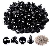 Lot de 120 yeux de sécurité en plastique avec 120 rondelles pour crochet (8 mm)