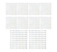 Lot De 1200 Décalcomanies Miniatures Argent, Papier Auto-Adhésif Pour Célébration Baptismale | Décoration Pour Enveloppes, Carnet, Scrapbook Et Emballage Cadeau